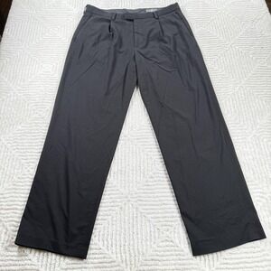 H&M Pants Mens 34R Black Relaxed Fit Dress Baggy Y2K Wide Leg Formal Casual Work